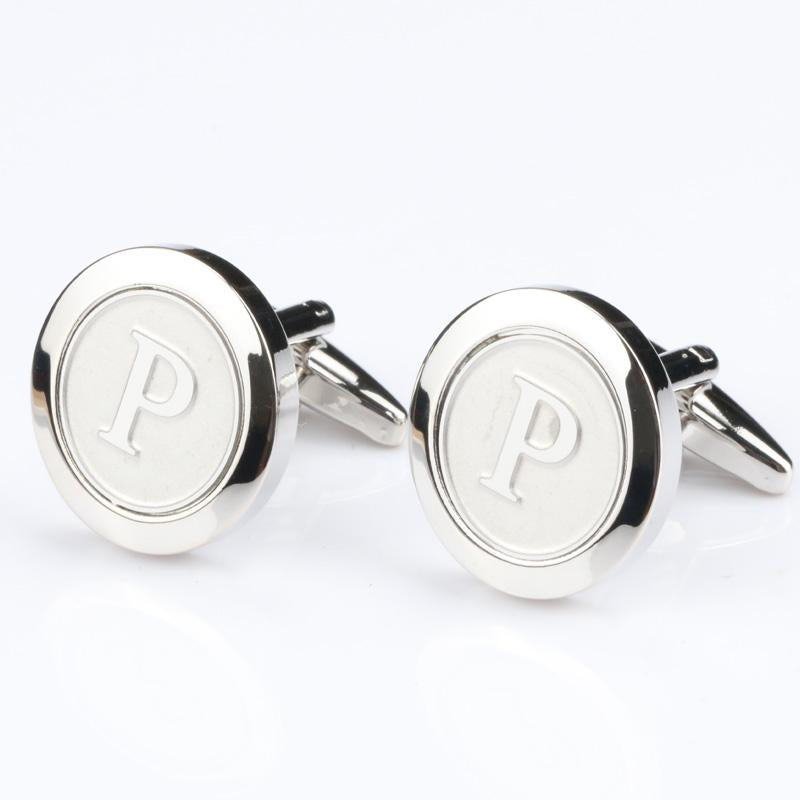 Personalized Round Letter P Cufflinks - SHOPWITHSTYLE