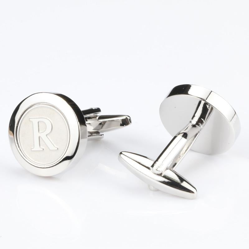 Personalized Round Letter R Cufflinks - SHOPWITHSTYLE