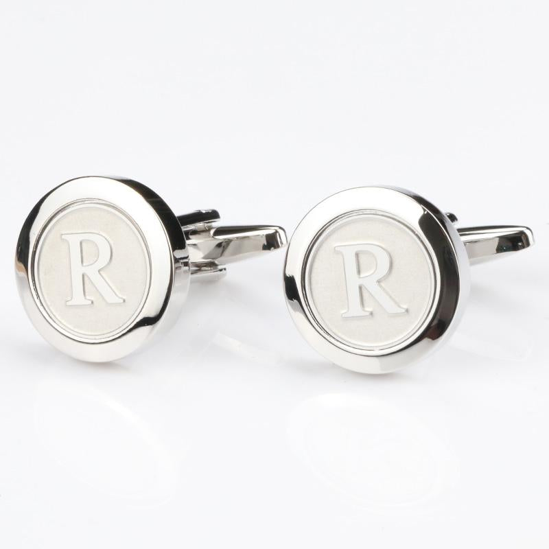 Personalized Round Letter R Cufflinks - SHOPWITHSTYLE