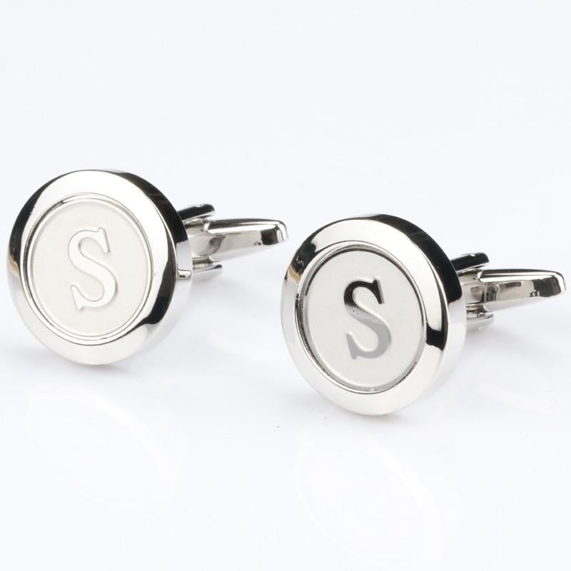 Personalized Round Letter S Cufflinks - SHOPWITHSTYLE