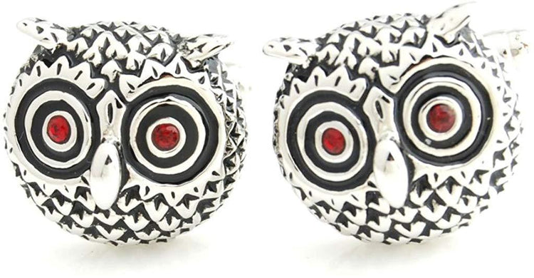 Witty Owl Enamel and Crystal Cufflinks for Men - SHOPWITHSTYLE