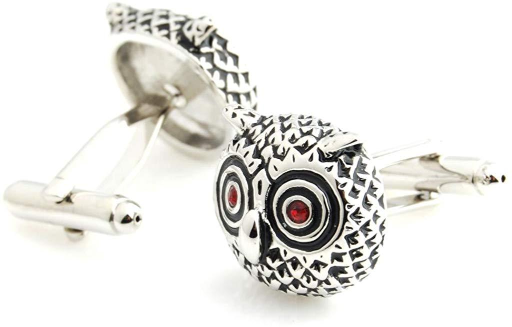 Witty Owl Enamel and Crystal Cufflinks for Men - SHOPWITHSTYLE