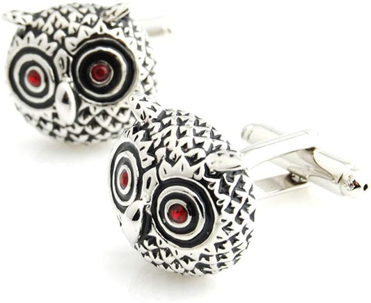 Witty Owl Enamel and Crystal Cufflinks for Men - SHOPWITHSTYLE