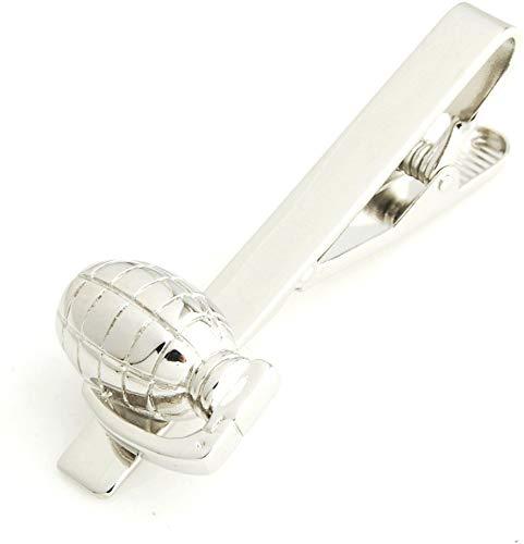 Silver hand grenade style Tie Clip - SHOPWITHSTYLE
