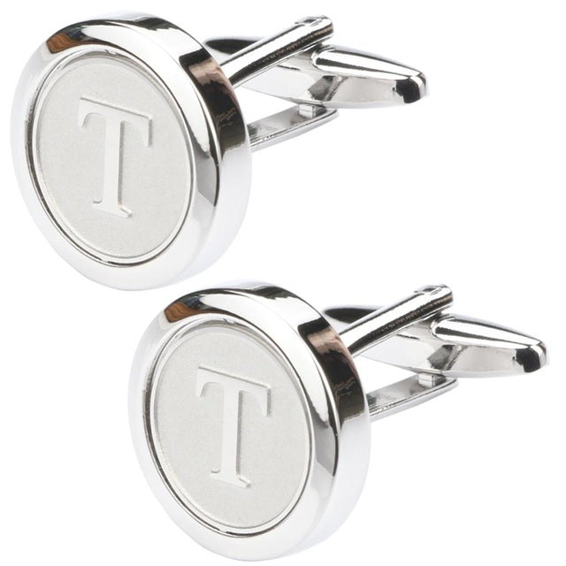 Personalized Round Letter T Cufflinks - SHOPWITHSTYLE