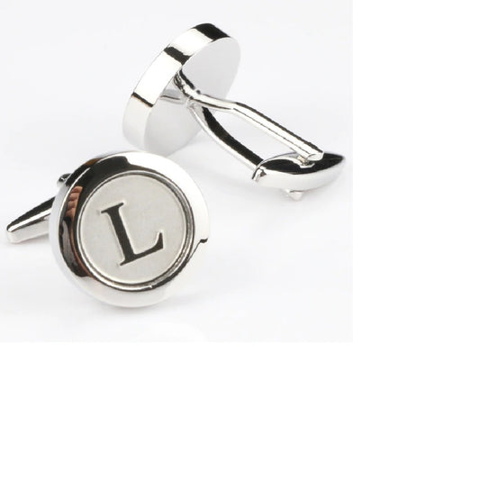 Personalized Round Letter L Cuff links - SHOPWITHSTYLE