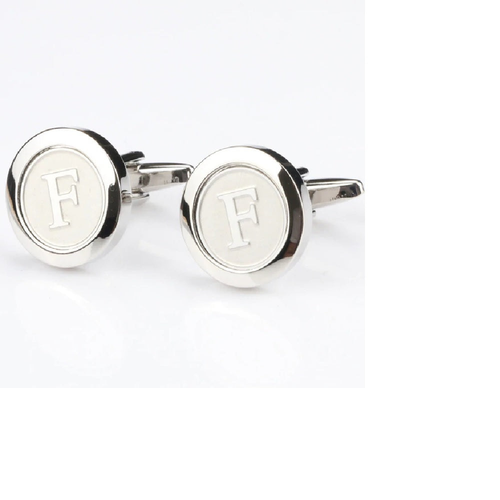 Personalized Round Letter F Cuff links - SHOPWITHSTYLE