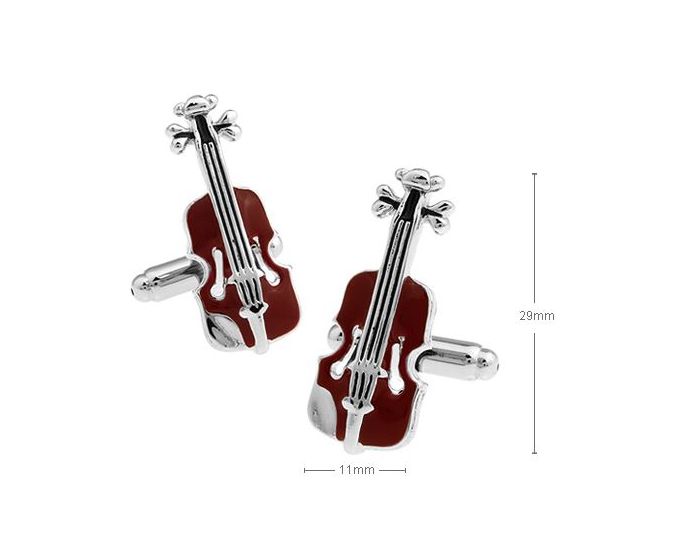 Red Violin Cufflinks - SHOPWITHSTYLE