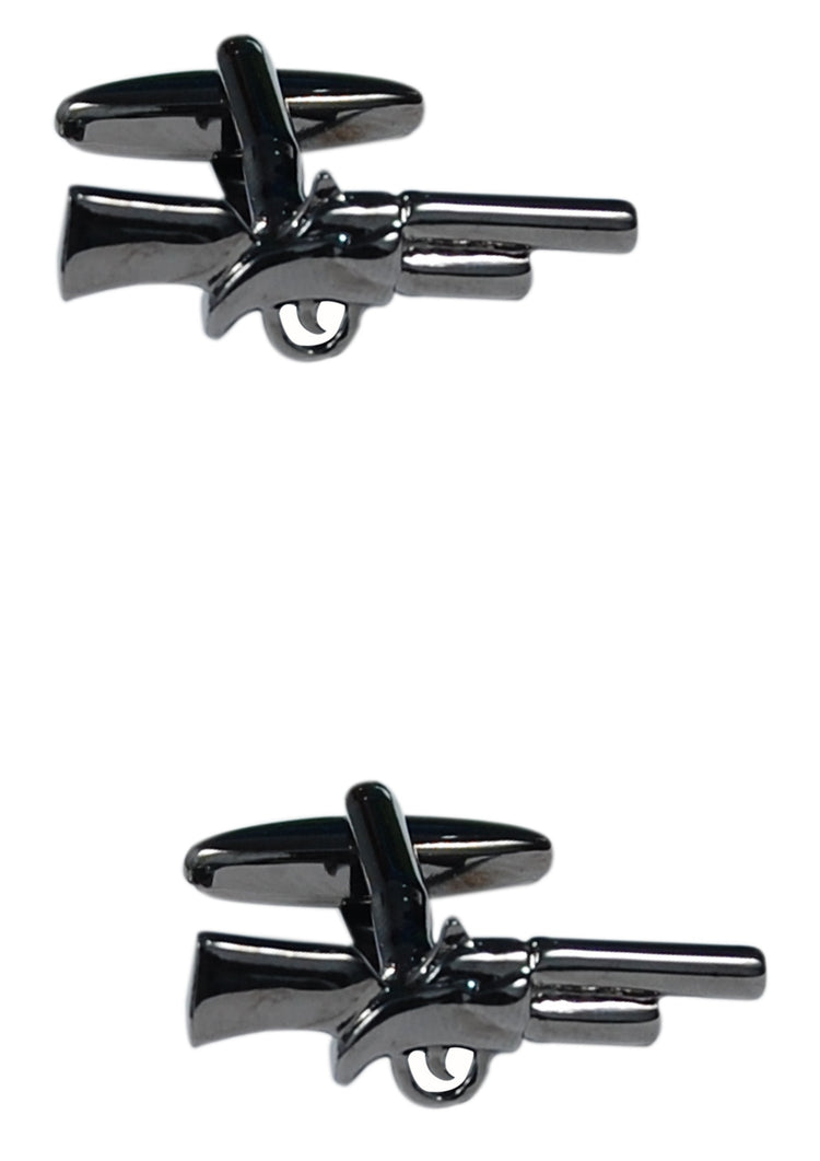 Rifle Cufflinks - Gunmetal Edition - SHOPWITHSTYLE