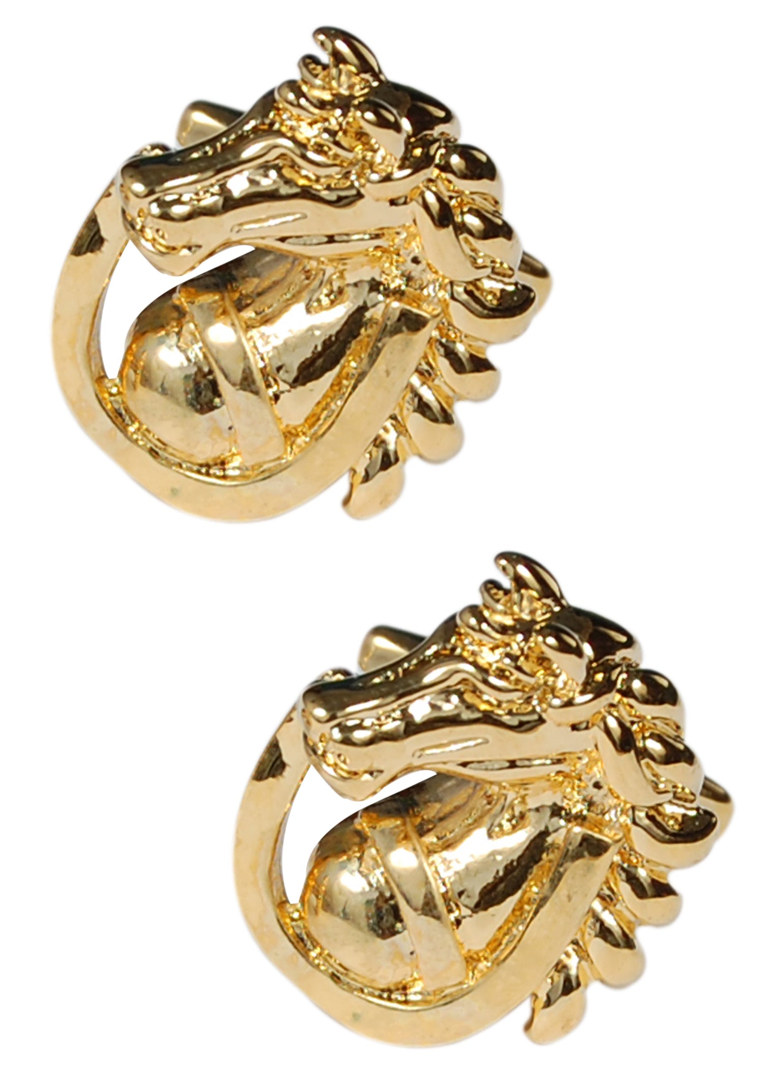 Vintage Golden Horse Head Cuff Links - SHOPWITHSTYLE