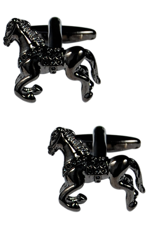 Gunmetal Stallion Cufflinks - SHOPWITHSTYLE