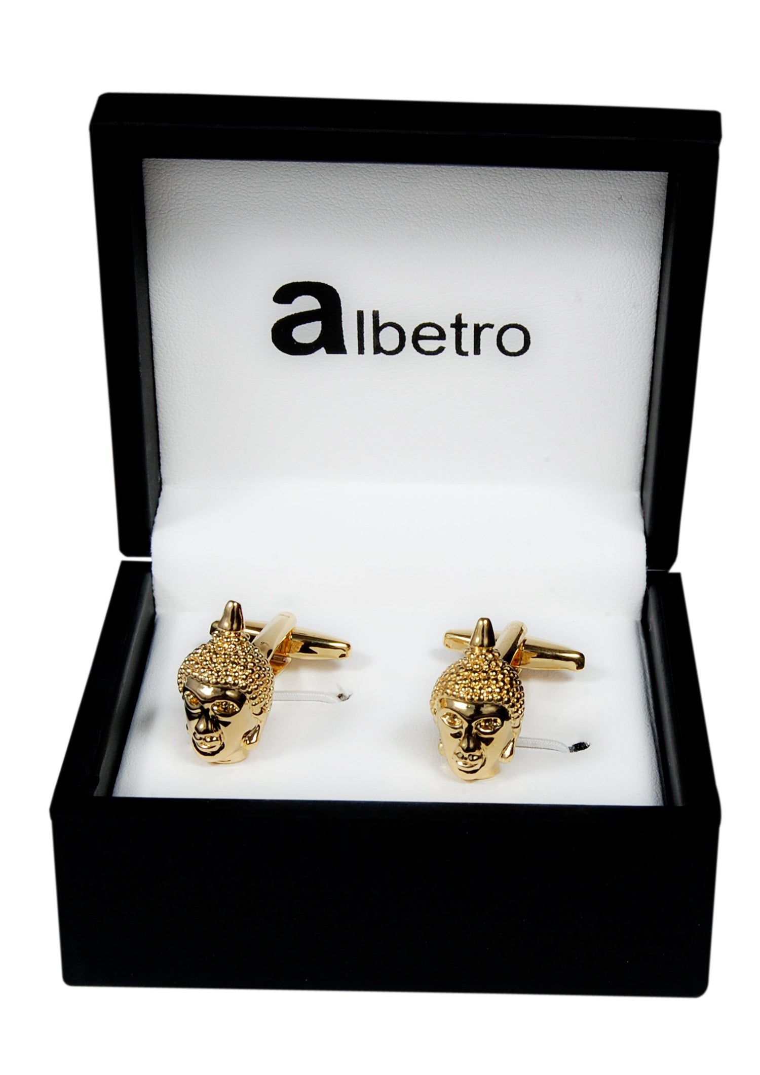 Gold Plated Buddha Head Cufflinks - SHOPWITHSTYLE