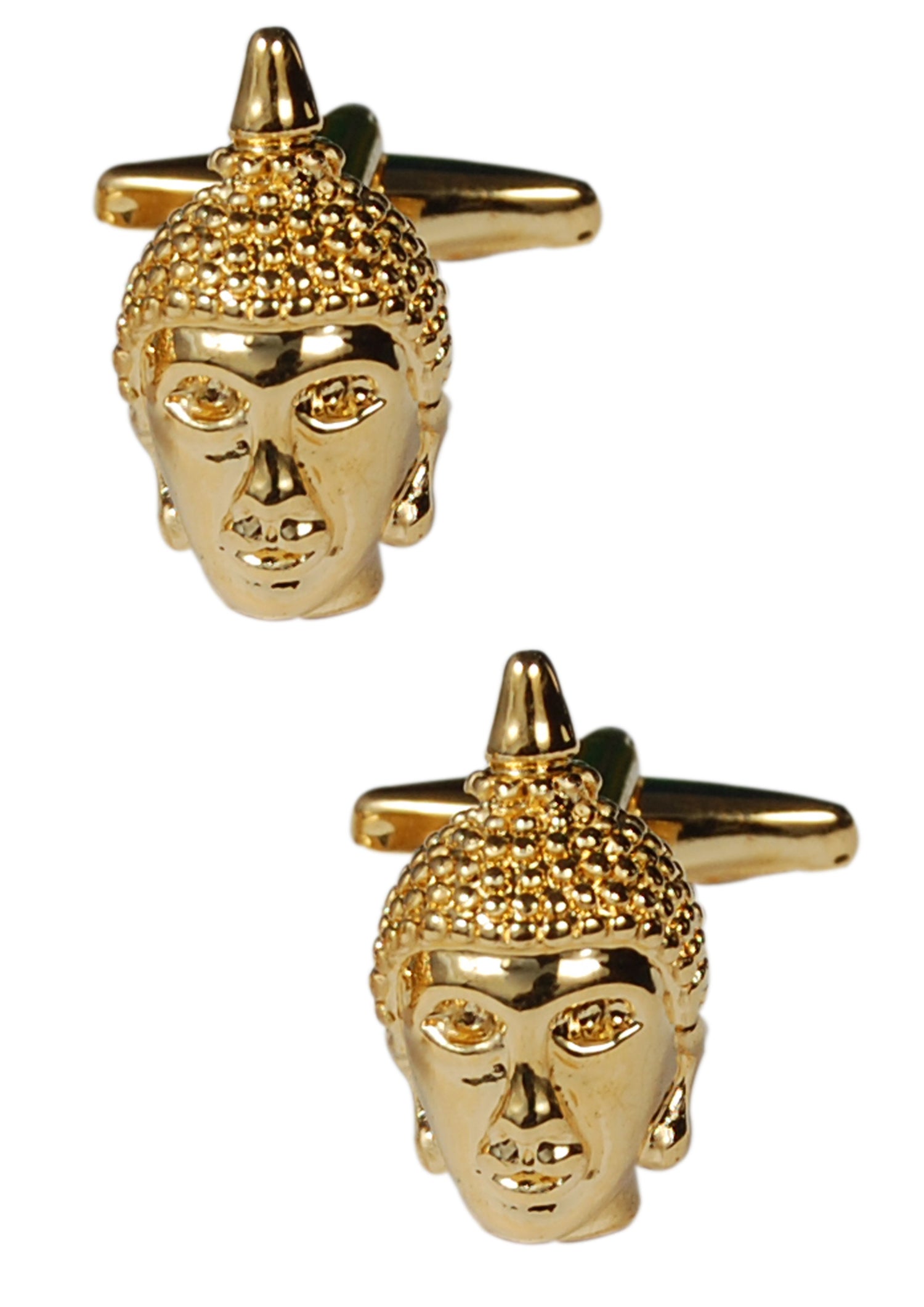 Gold Plated Buddha Head Cufflinks - SHOPWITHSTYLE