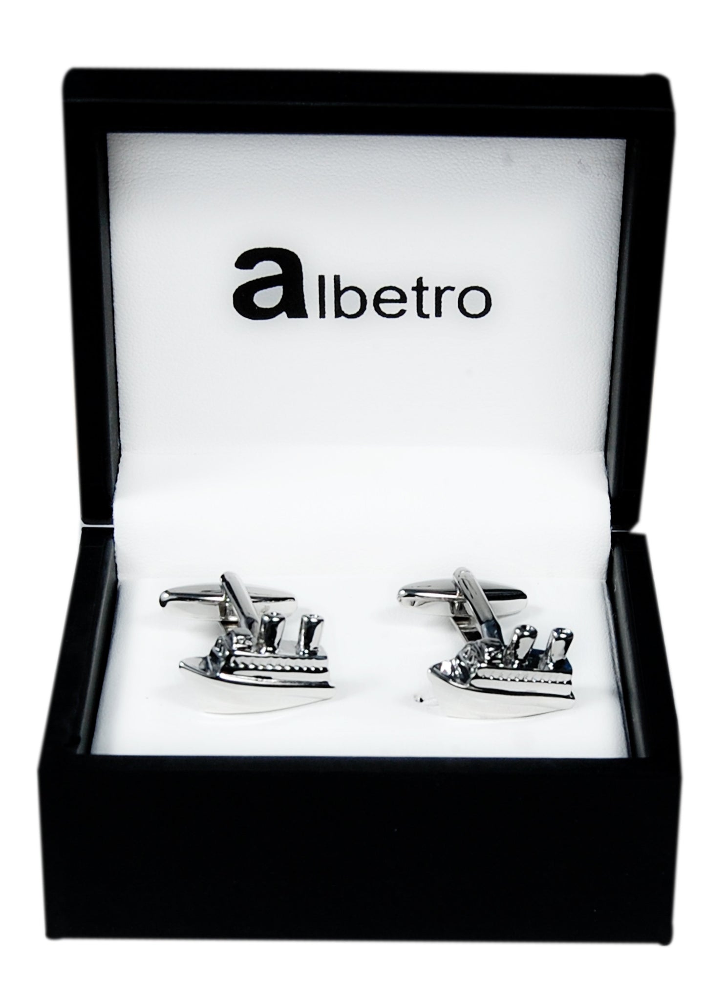 Silver Cruise Ship Cufflinks - SHOPWITHSTYLE