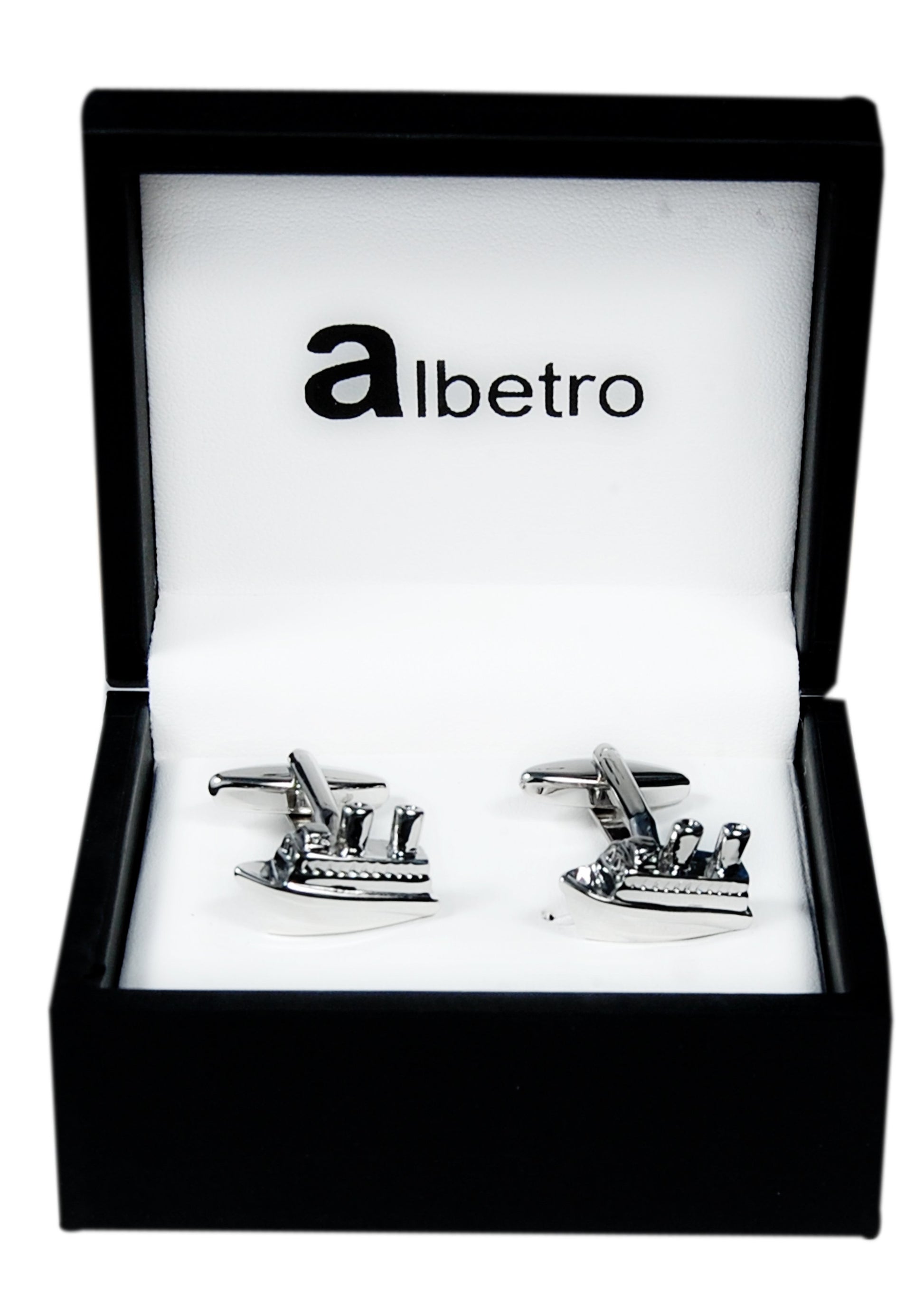 Silver Cruise Ship Cufflinks - SHOPWITHSTYLE