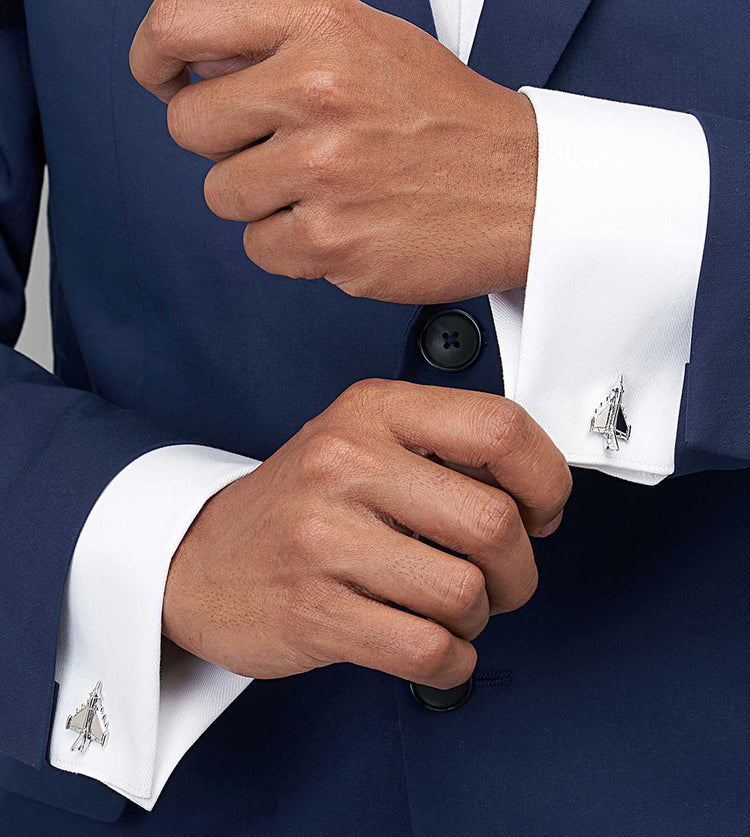 Silver Jet Cufflinks - SHOPWITHSTYLE