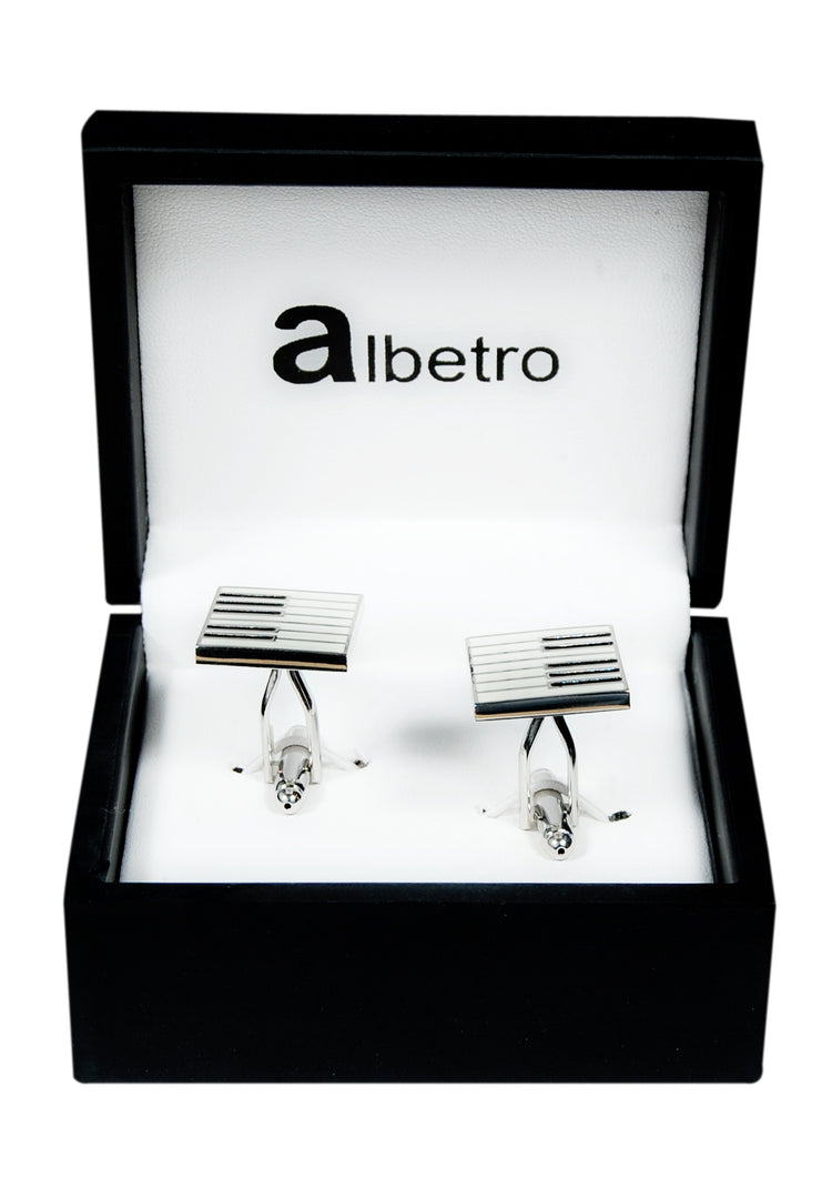 Black & White Enamelled Piano Keys Cufflinks - SHOPWITHSTYLE