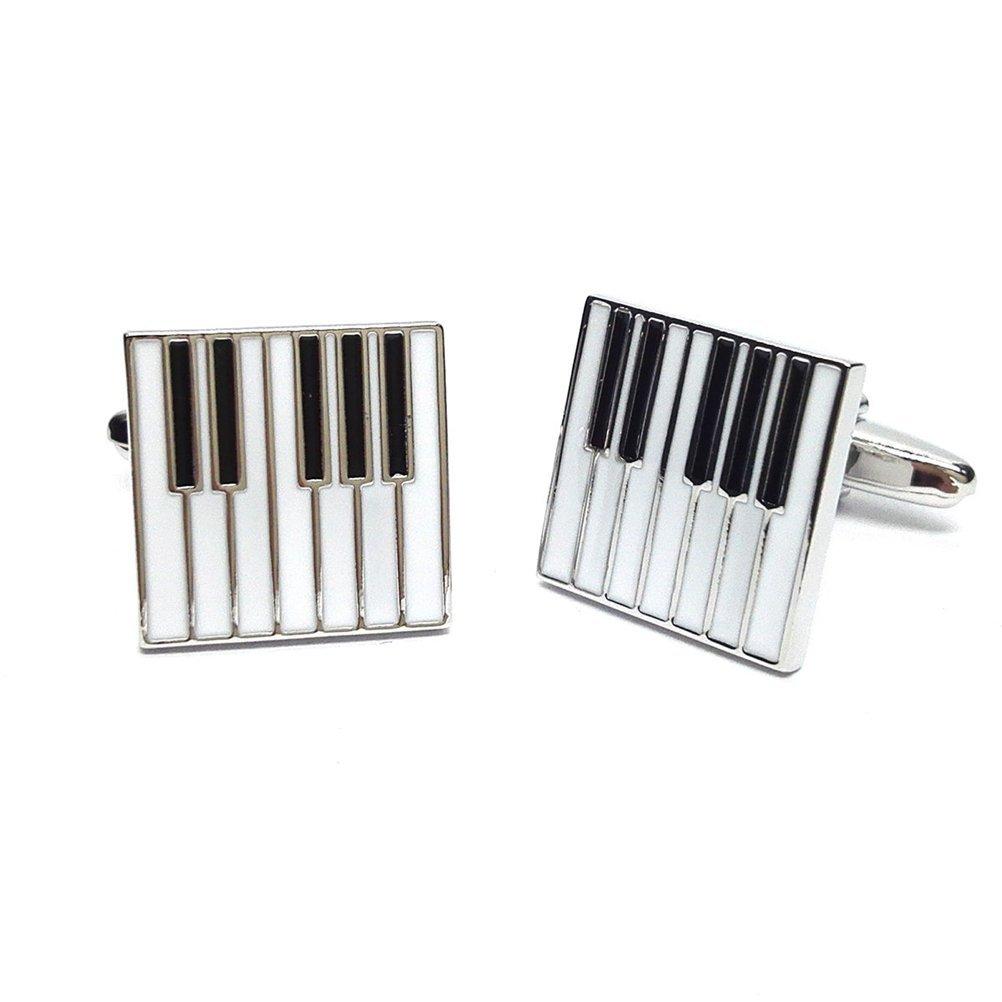 Black & White Enamelled Piano Keys Cufflinks - SHOPWITHSTYLE