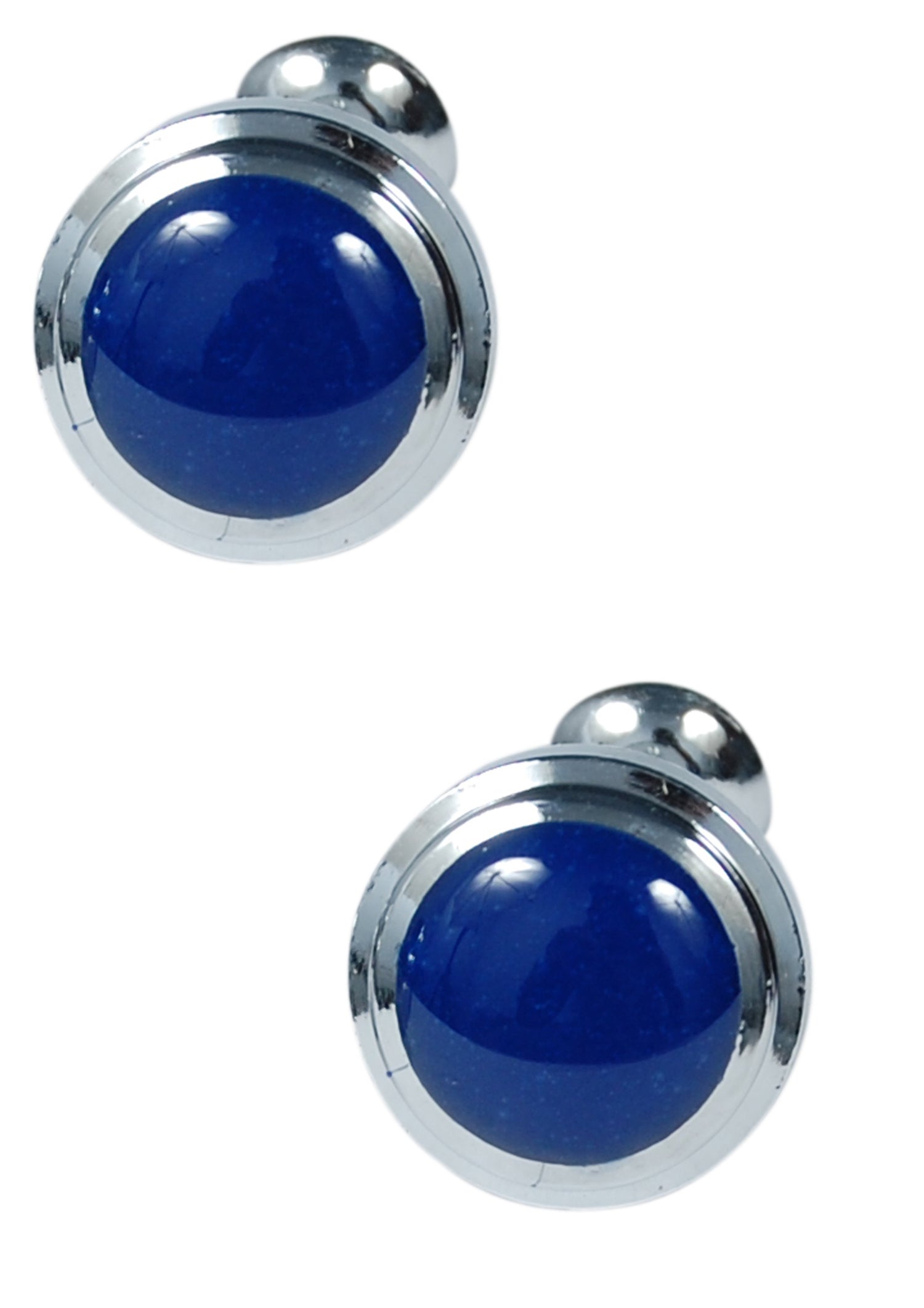 Silver Onyx Round Cufflinks - SHOPWITHSTYLE