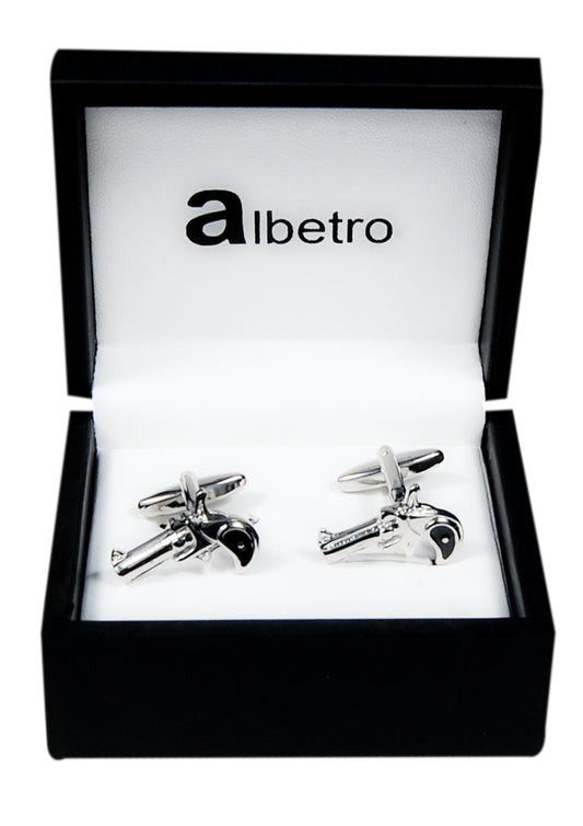 Revolver Pistol Cufflinks - SHOPWITHSTYLE