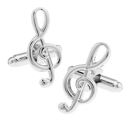 Silver Music Note Cuff Links for Men - SHOPWITHSTYLE