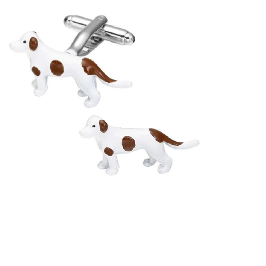 Spotted White Dog Cufflinks