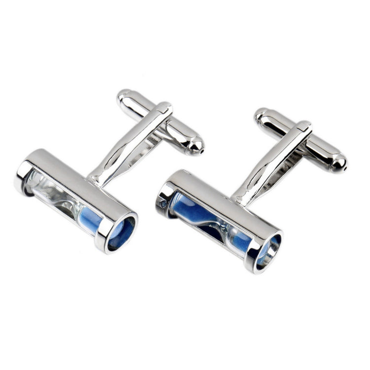 Blue Hourglass Cufflinks - SHOPWITHSTYLE