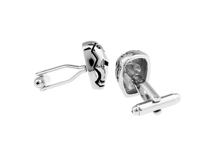 Iron Man Silver Alloy Cufflinks For Men 73 - SHOPWITHSTYLE