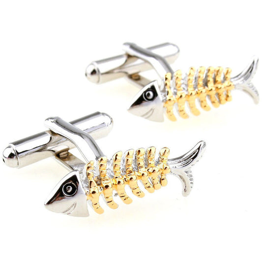 The Fish Bone Cufflinks - SHOPWITHSTYLE