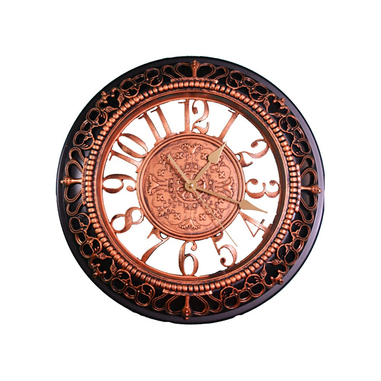 Rose Gold Antique Vintage Designer Wall Clock 40cm X 40cm