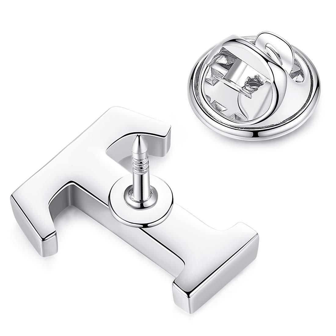 Albetro Personalized Initials Letter Lapel Pin Brooch (A-Z) - SHOPWITHSTYLE