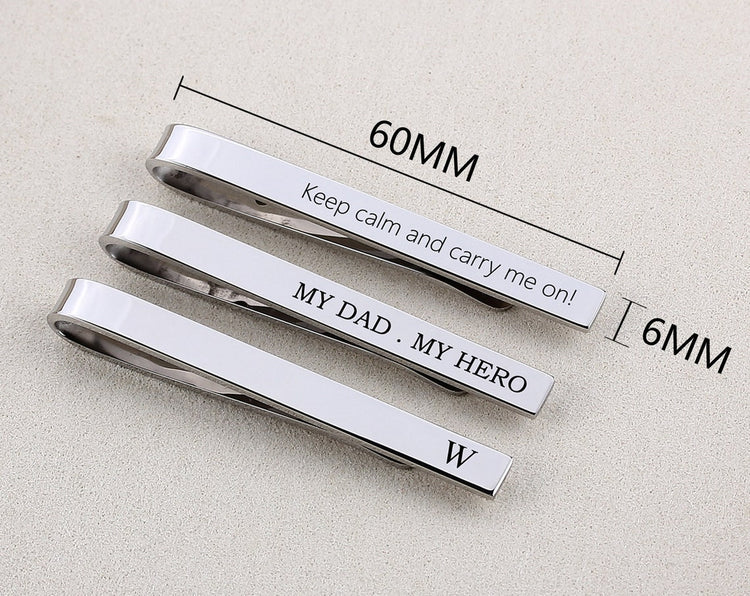 Bespoke Handwriting Engraving Logo Tie Clip