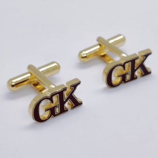 GK Double Initial Enamel Cufflinks