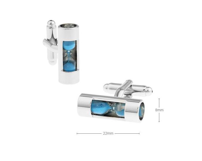 Blue Hourglass Cufflinks - SHOPWITHSTYLE