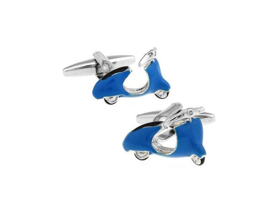 Blue Moped Cufflinks - SHOPWITHSTYLE