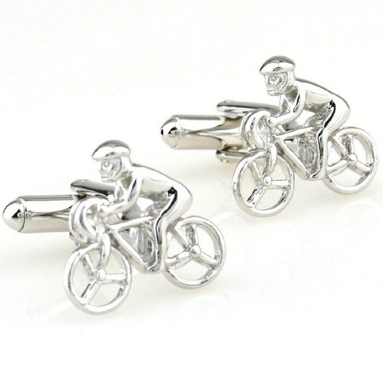 Silver Bicycle Cyclist Cufflinks for Men - SHOPWITHSTYLE