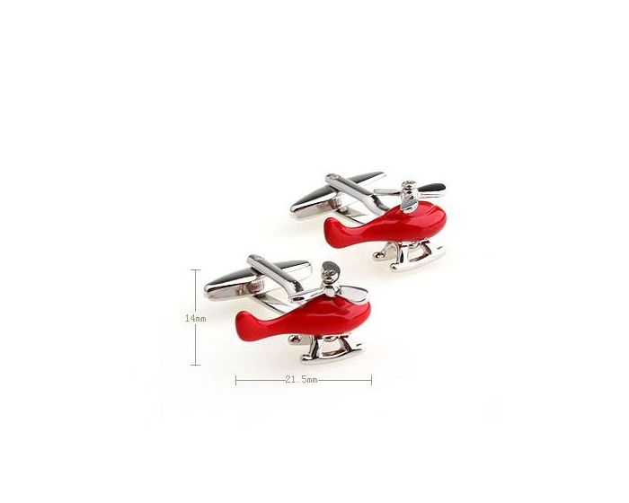 Red Helicopter Chopper Cufflinks - SHOPWITHSTYLE