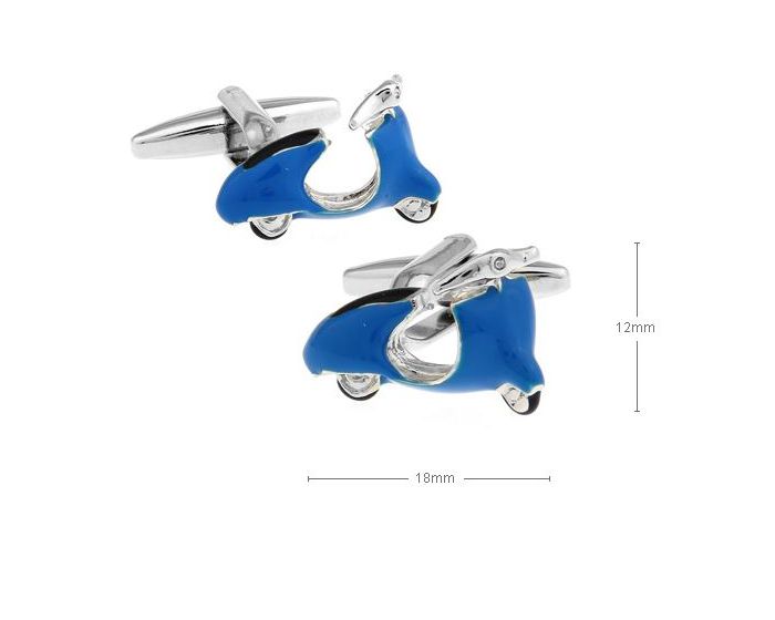 Blue Moped Cufflinks - SHOPWITHSTYLE