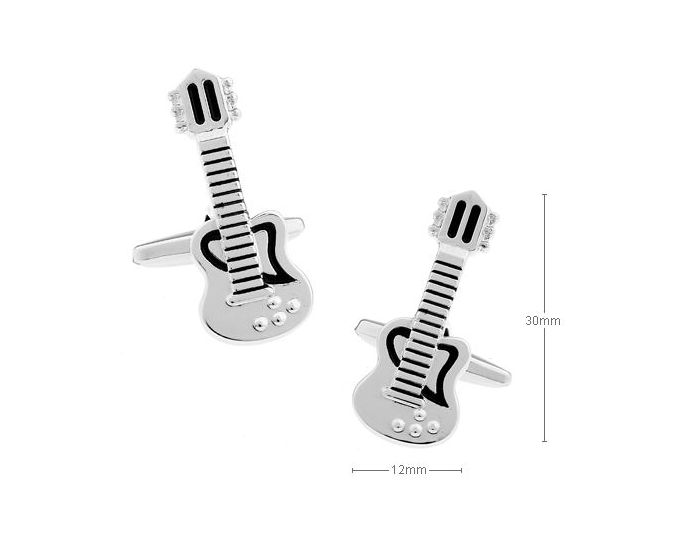 Platinum Plated Guitar Cufflinks - SHOPWITHSTYLE