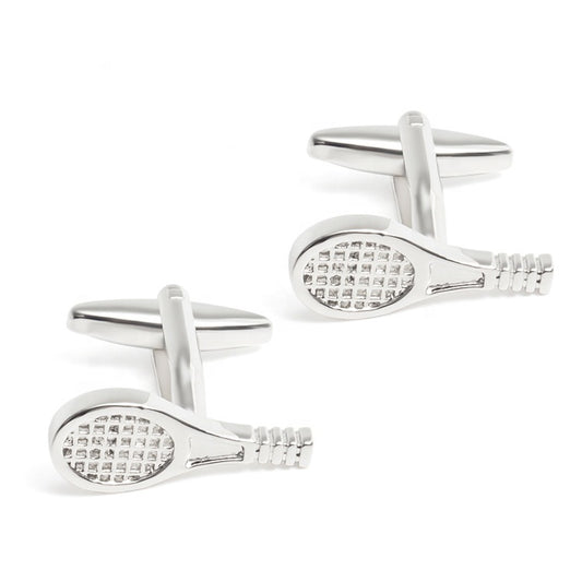 Silver Tennis Racket Cufflinks