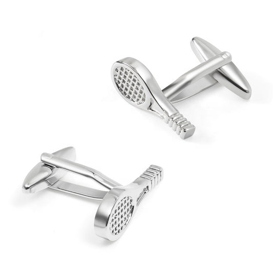 Silver Tennis Racket Cufflinks