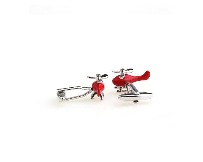 Red Helicopter Chopper Cufflinks - SHOPWITHSTYLE