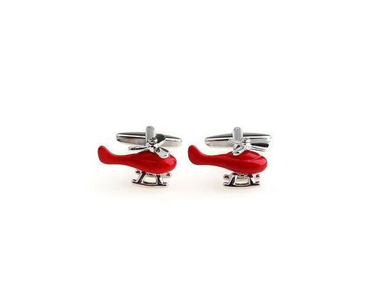Red Helicopter Chopper Cufflinks - SHOPWITHSTYLE