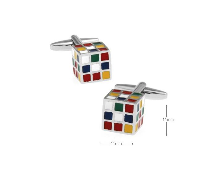 3D Rubiks Cube Cufflinks - SHOPWITHSTYLE