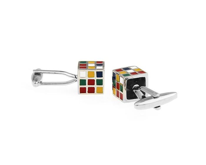 3D Rubiks Cube Cufflinks - SHOPWITHSTYLE