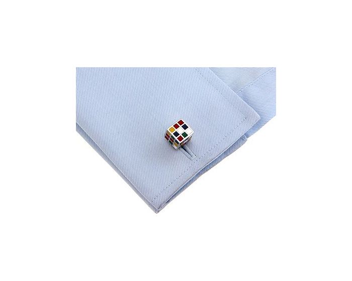 3D Rubiks Cube Cufflinks - SHOPWITHSTYLE