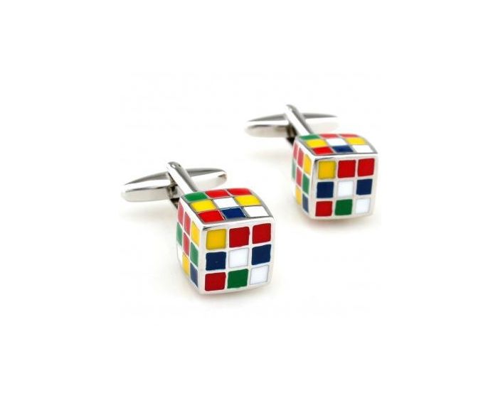 3D Rubiks Cube Cufflinks - SHOPWITHSTYLE