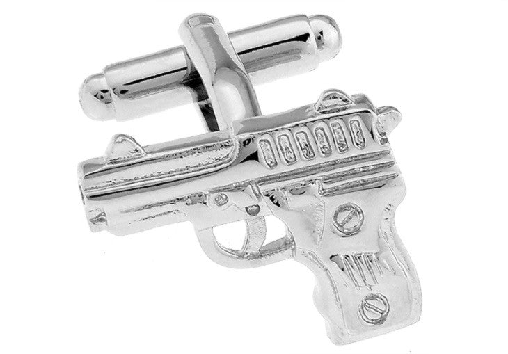 Pistol Shape Copper Cufflinks For Men - SHOPWITHSTYLE