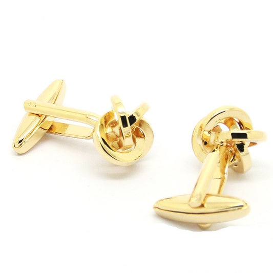 Gold Knot Copper Cufflinks For Men - SHOPWITHSTYLE