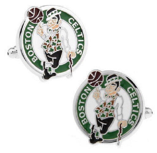 Ss Green And White Boston Celtics Cufflinks for Men - SHOPWITHSTYLE